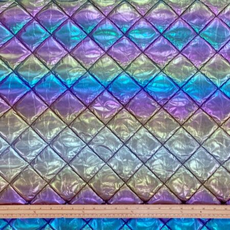 Quilted Rainbow Foil Coating Fabric - Image 6
