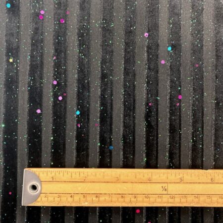 Rainbow Glitter Stripe Velour - Image 2