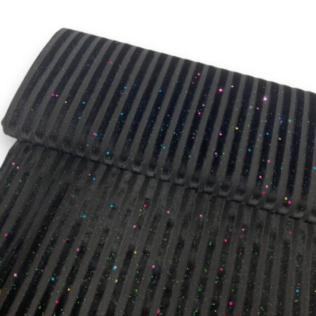 Rainbow Glitter Stripe Velour