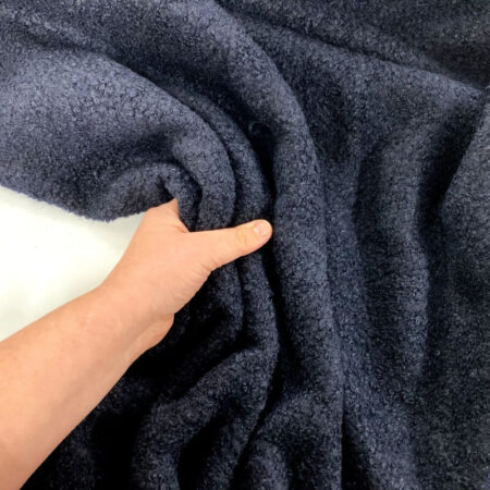Midnight Navy Wool Blend Boucle - Image 3