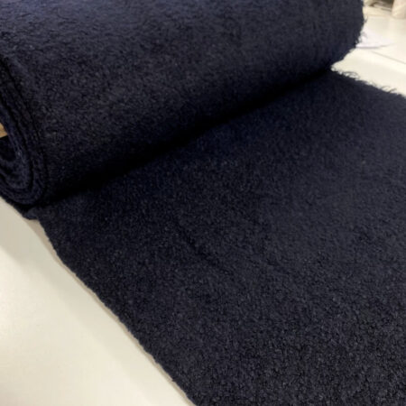 Midnight Navy Wool Blend Boucle