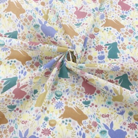 Bunnies Easter Polycotton - Image 2