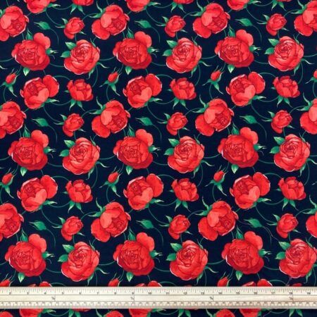 Red Roses Cotton Poplin - Image 3
