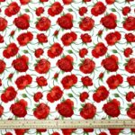 Red Roses Cotton Poplin