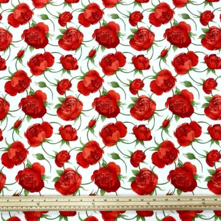 Red Roses Cotton Poplin - Image 5