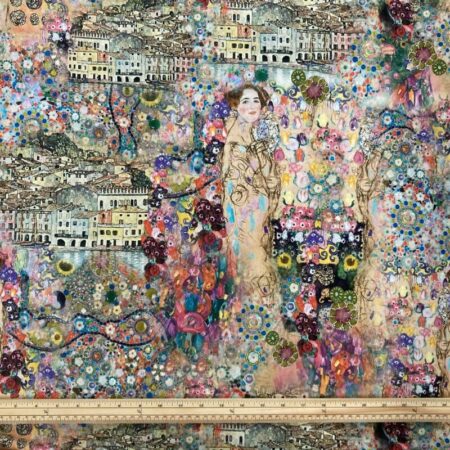 Klimt Colourful Collage Cotton Jersey