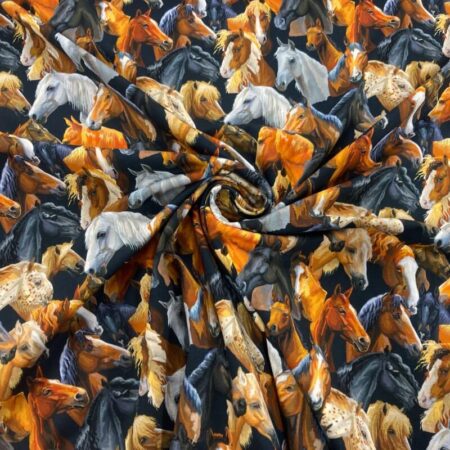 Horses Cotton Jersey