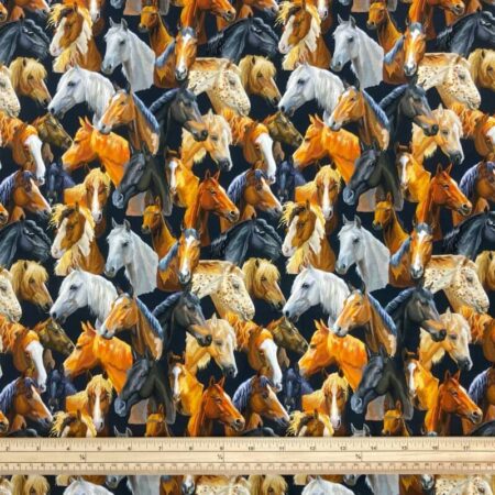 Horses Cotton Jersey - Image 2