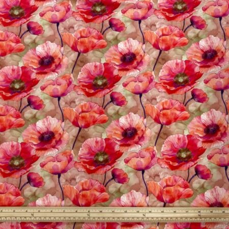 Stunning Poppies Cotton Jersey - Image 2
