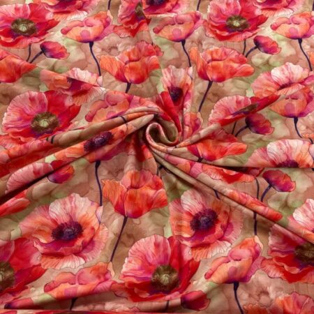 Stunning Poppies Cotton Jersey - Image 3