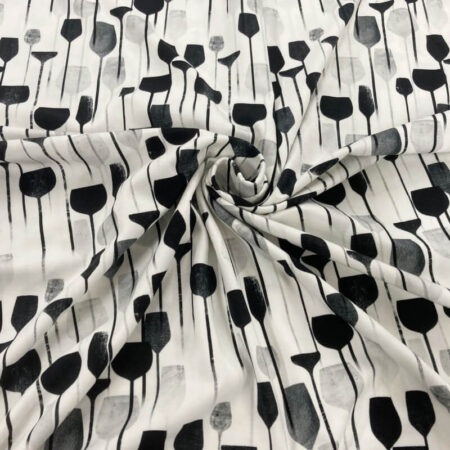 Wine Glasses Cotton Jersey - Image 3