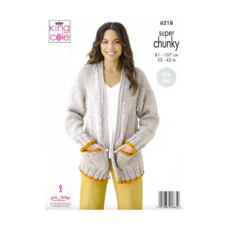 King Cole Sweater and Cardigan Pattern 6218 - Image 2