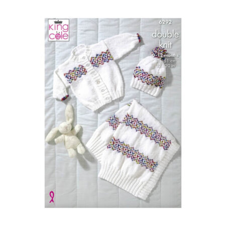 King Cole Jacket, Cardigan, Hats and Blankets Pattern 6292