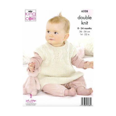 King Cole Sweater, Sleeves Top and Hat Pattern 6328 - Image 2