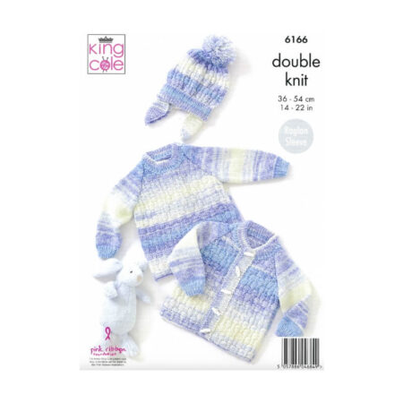 King Cole Sweaters, Jacket and Hat Pattern 6166 - Image 2