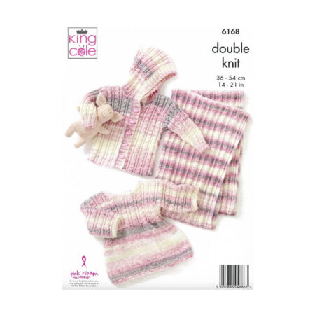 King Cole Hooded Jacket, Top, Coat & Blanket Pattern 6168 - Image 2