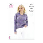 King Cole Ladies Sweater and Tank Pattern 6172