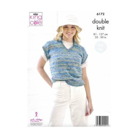 King Cole Ladies Sweater and Tank Pattern 6172 - Image 2