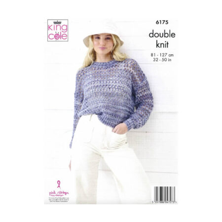 King Cole Ladies Sweater and Tank Pattern 6175 - Image 2
