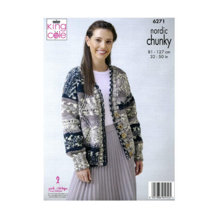 King Cole Cardigan and Sweater Pattern 6271 - Image 2
