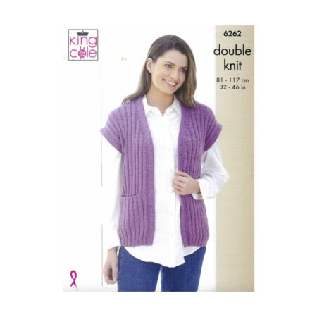 King Cole Sweater and Sleeveless Jacket Pattern 6262