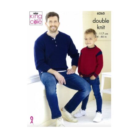King Cole Sweaters and Cardigan Pattern 6265