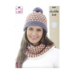 King Cole Scarf, Hat and Cowl Pattern 6267