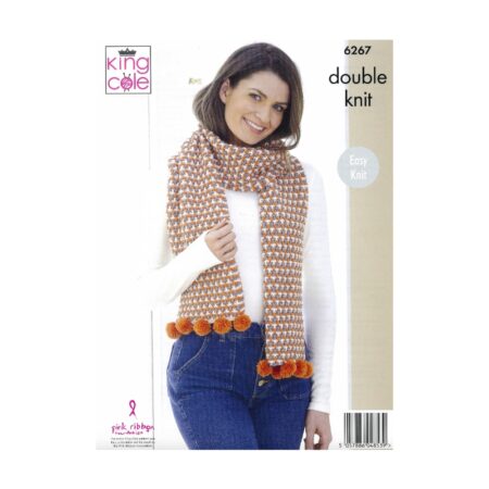 King Cole Scarf, Hat and Cowl Pattern 6267 - Image 2