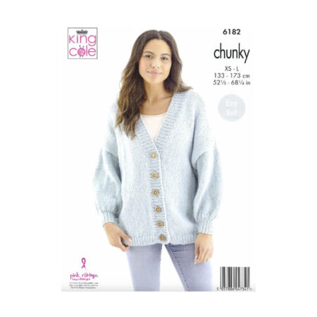 King Cole Sweater and Cardigan Pattern 6182 - Image 2