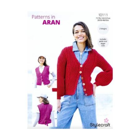 Stylecraft Cardigan and Waistcoat Pattern 10111