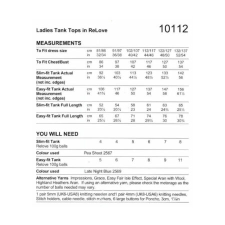 Stylecraft Ladies Tank Top Pattern 10112 - Image 2