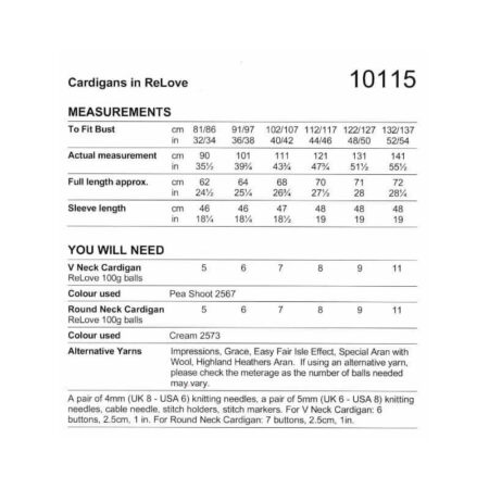 Stylecraft Cardigans Pattern 10115 - Image 2