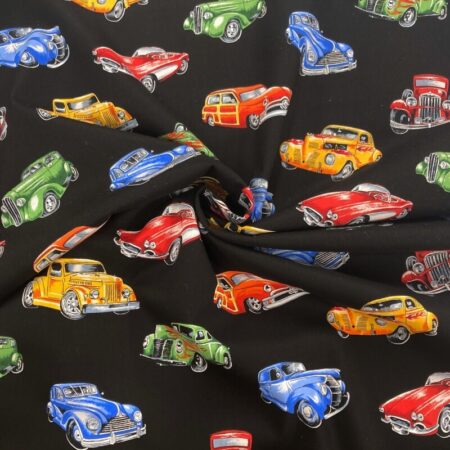 Hot Rod Cars Cotton