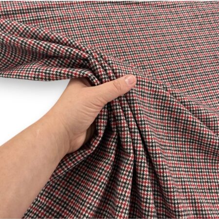 Red Dogtooth Poly-Wool - Image 2