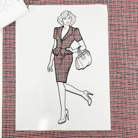 Red Dogtooth Poly-Wool - Image 6