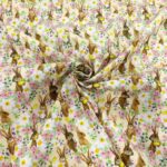 Bunnies and Flowers Cotton