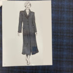 Navy Check Wool
