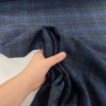 Navy Check Wool