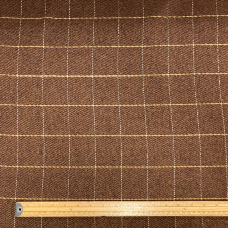 Bronze Windowpane Check Poly Wool - Image 2