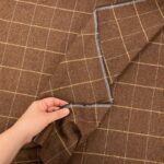 Bronze Windowpane Check Poly Wool