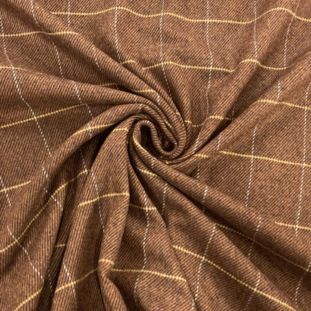 Bronze Windowpane Check Poly Wool - Image 4