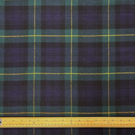Bottle and Navy Plaid British Wool Cashmere - Image 2