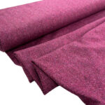 Magenta Herringbone British Wool