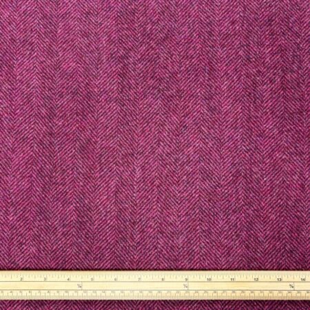 Magenta Herringbone British Wool - Image 2