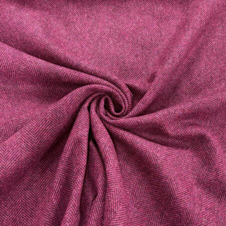 Magenta Herringbone British Wool - Image 3