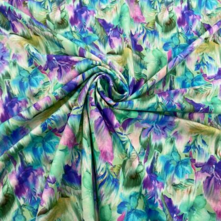 Waterfall Hibiscus Cotton Jersey - Image 3