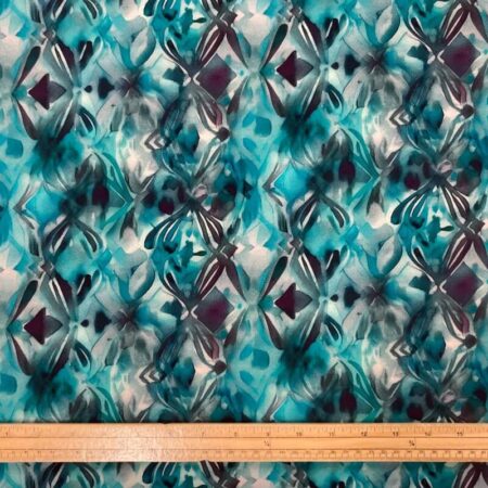 Jade Trellis Cotton Jersey - Image 2