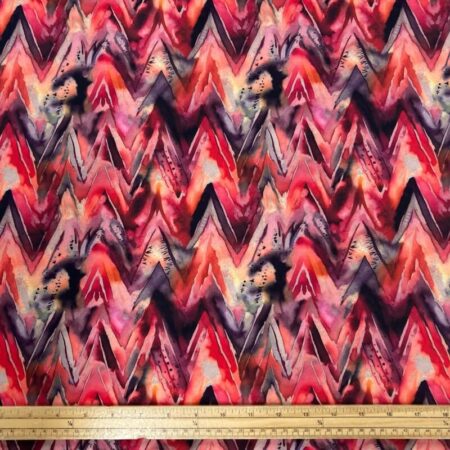 Watercolour Zigzag French Terry Jersey - Image 2