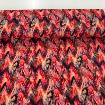 Watercolour Zigzag French Terry Jersey