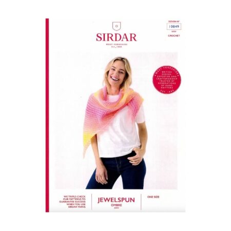 Sirdar Crochet Shawl Pattern 10849